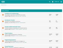 Tablet Screenshot of forum.arduino.cc